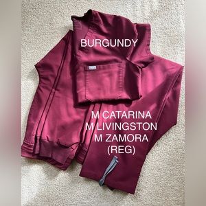 Figs Set, Burgundy (2 PIECES ONLY)